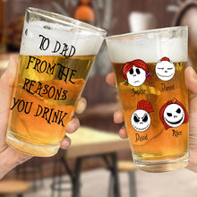 Load image into Gallery viewer, Personalized Beer Glass for Dad Custom Name Gift Idea
