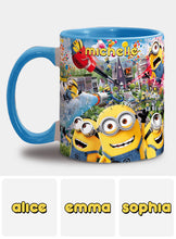 Load image into Gallery viewer, Personalized Minions Accent Mug Custom Name Gift for Kids
