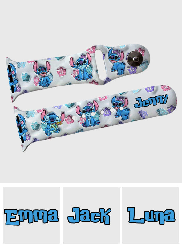 Personalized Stitch Apple Watch Band Custom Name Gift for Her
