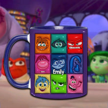 Load image into Gallery viewer, Personalized Accent Mug with Emotion Faces Custom Name Gift

