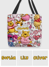 Load image into Gallery viewer, Personalized Winnie the Pooh Tote Bag Custom Name Gift
