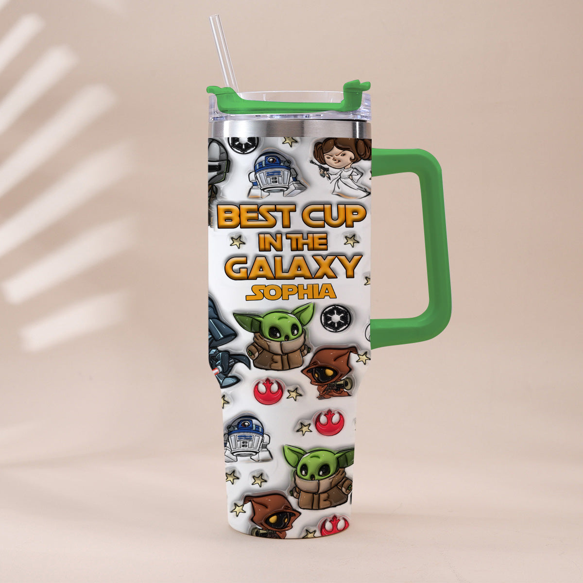 Personalized Galaxy Tumbler with Handle Gift for Kids - Custom Name