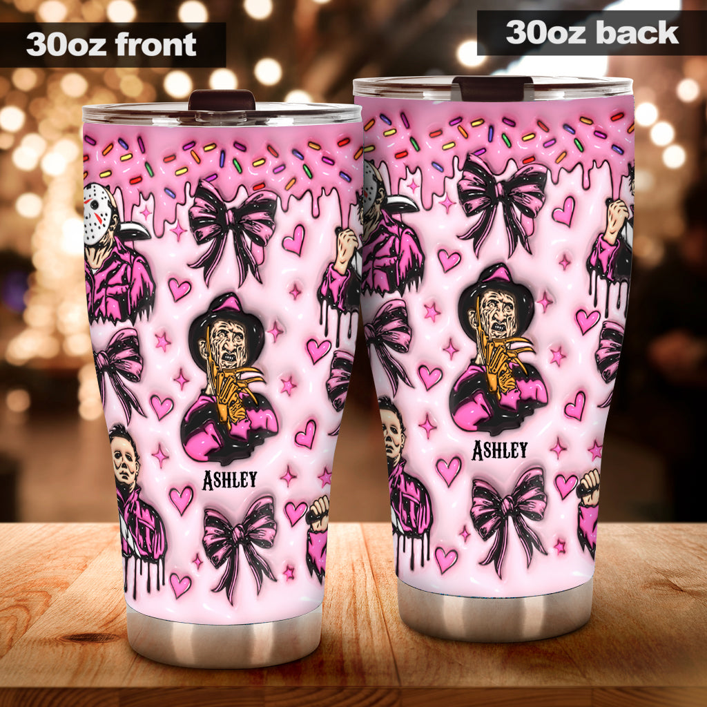 Personalized Horror Movie Tumbler Custom Name Gift for Fans