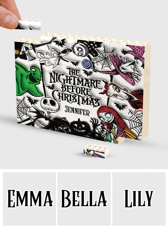 Personalized Nightmare Before Christmas Building Brick Blocks for Kids