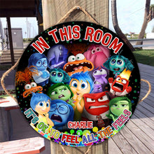 Load image into Gallery viewer, Personalized Round Wood Sign with Custom Name for Kids' Room
