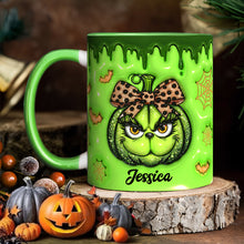 Load image into Gallery viewer, Personalized Grinch Accent Mug Custom Name Holiday Gift
