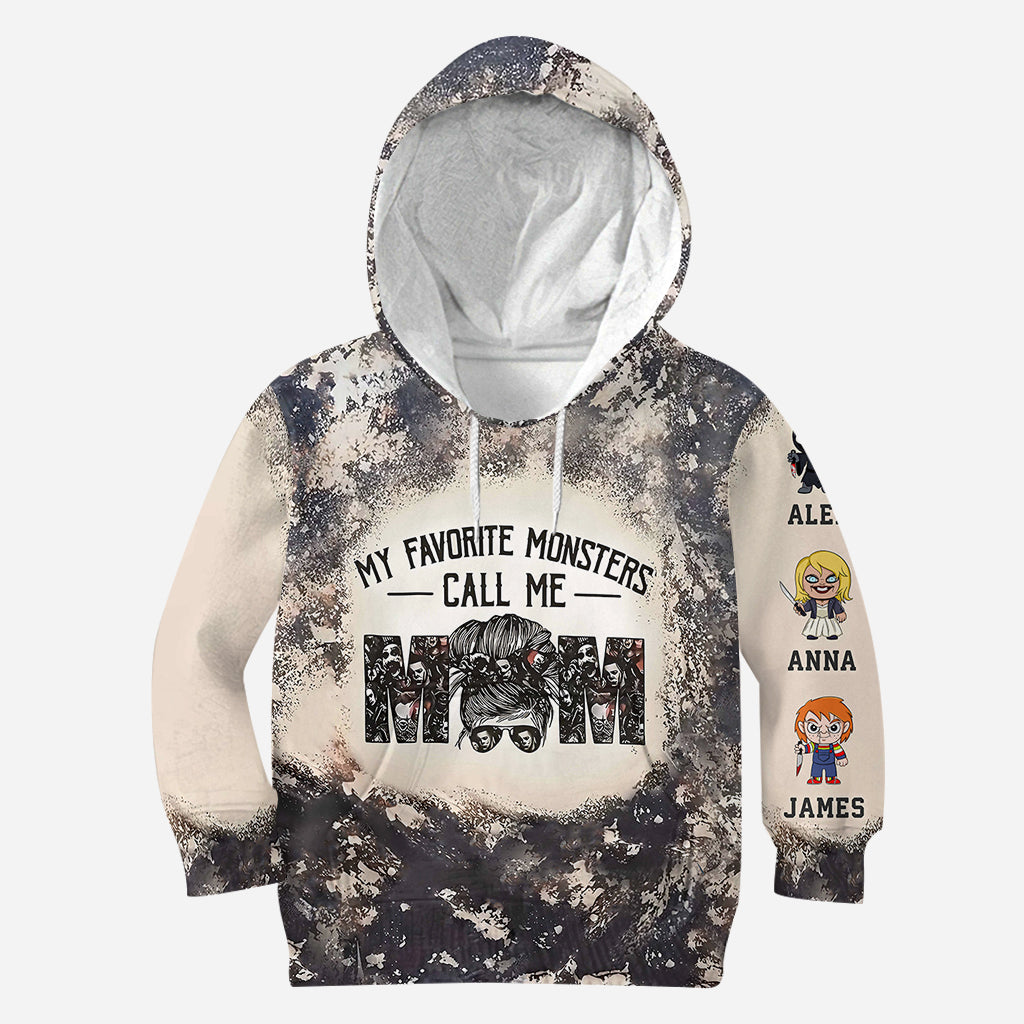 Personalized All-Over Shirt My Favorite Monsters Call Me Mom Gift for Mother's Day