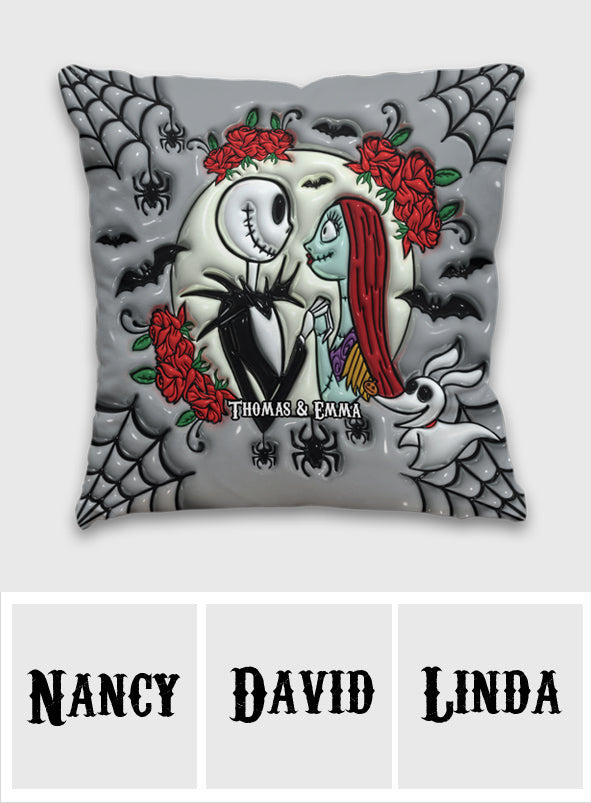 Personalized Nightmare Throw Pillow Custom Name Gift for Anniversary Halloween