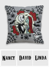 Load image into Gallery viewer, Personalized Nightmare Throw Pillow Custom Name Gift for Anniversary Halloween
