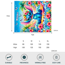 Load image into Gallery viewer, Personalized Hawaii Ohana Blanket Custom Name Gift
