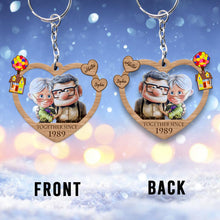 Load image into Gallery viewer, Personalized Couple Keychain Together Since Custom Name Gift
