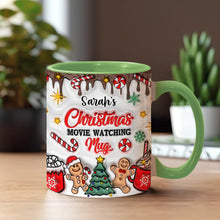 Load image into Gallery viewer, Personalized Christmas Movie Watching Mug Custom Name Gift
