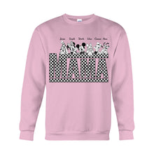 Load image into Gallery viewer, Personalized Vintage Checkered Mouse T-Shirt &amp; Hoodie for Mom and Dad
