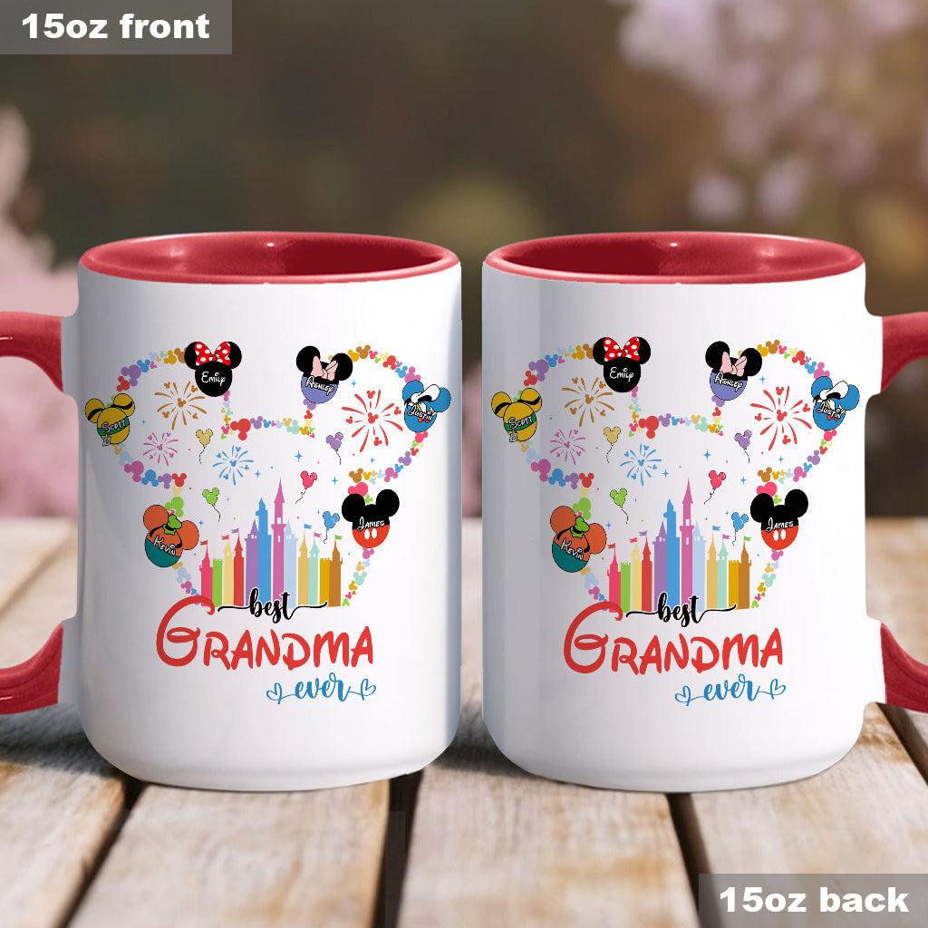 Personalized Grandma Accent Mug Custom Name Gift for Mother's Day