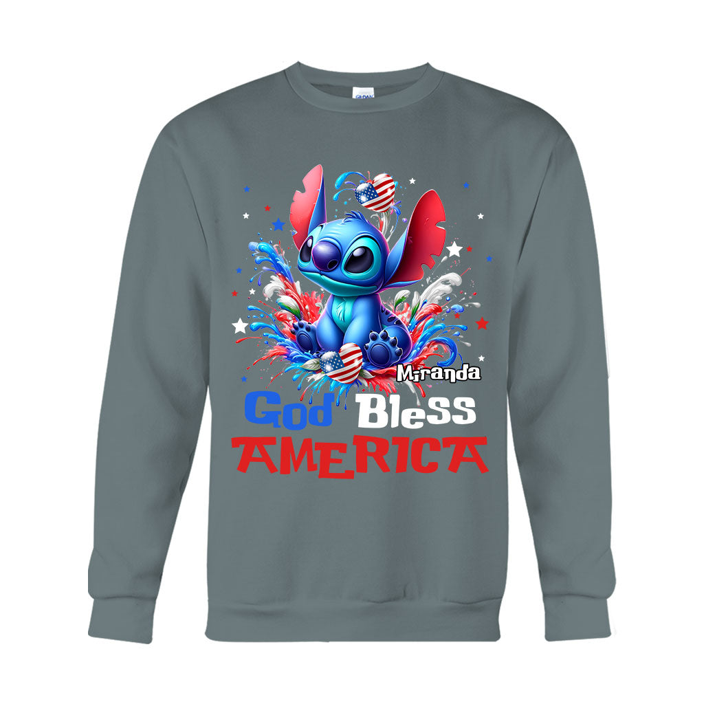 Personalized God Bless America T-Shirt & Hoodie for July 4th Gift