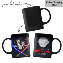 Load image into Gallery viewer, Personalized Star Wars Mug I Love You to the Death Star Gift for Couple
