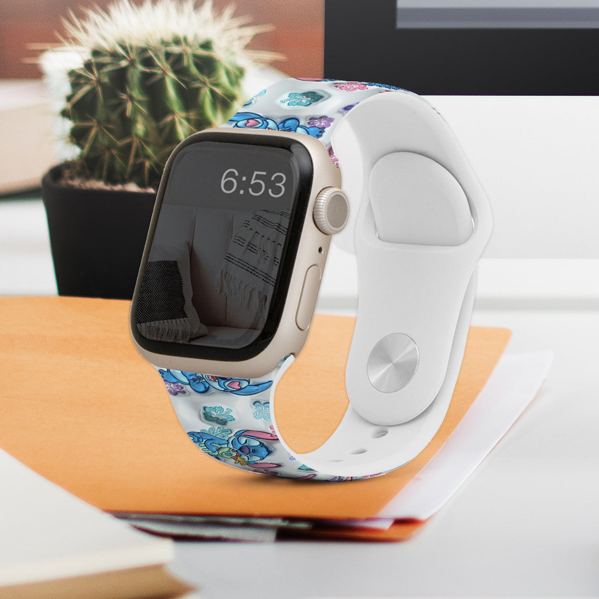 Personalized Stitch Apple Watch Band Custom Name Gift for Her