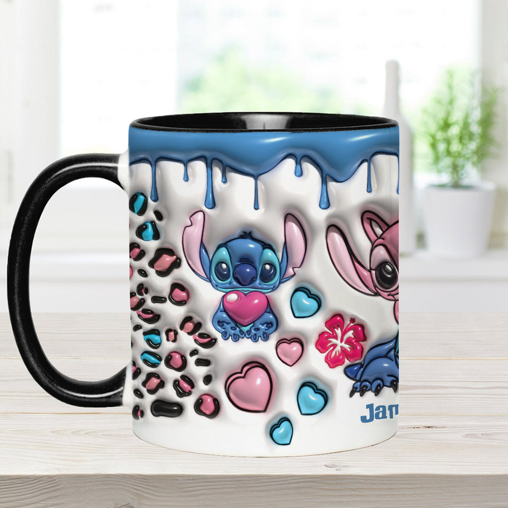 Personalized Ohana Accent Mug Custom Name Gift for Couples