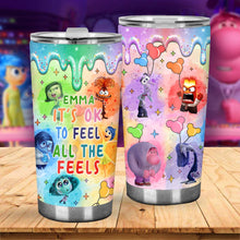 Load image into Gallery viewer, Personalized Tumbler It's Ok To Feel All The Feels Gift for Kids

