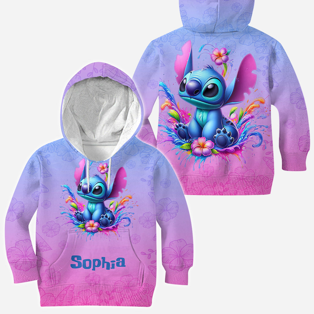 Personalized Blue Ohana All Over Shirt Custom Name Gift