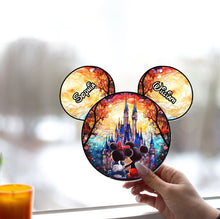 Load image into Gallery viewer, Personalized Disney Castle Suncatcher Ornament Gift for Couples
