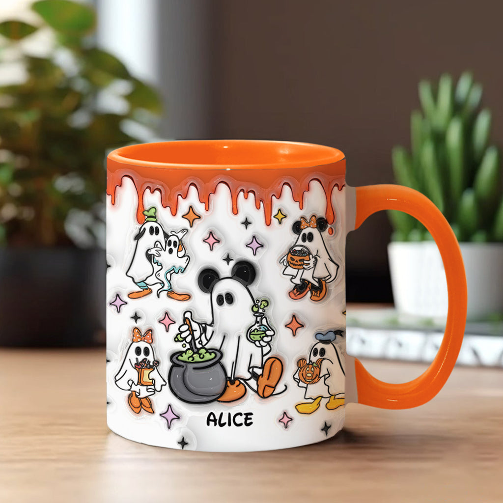 Personalized Spooky Ghost Accent Mug Custom Name Halloween Gift