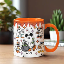 Load image into Gallery viewer, Personalized Spooky Ghost Accent Mug Custom Name Halloween Gift
