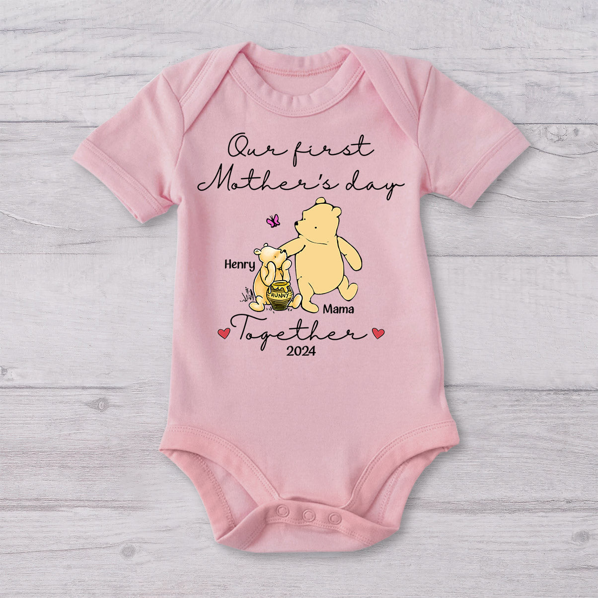 Personalized Mouse T-shirt and Baby Onesie for First Mother's Day Gift