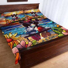 Load image into Gallery viewer, Personalized Romantic Sunset Quilt Set for Couples - Wedding, Anniversary Gift
