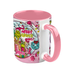 Load image into Gallery viewer, Personalized Merry Grinchmas Accent Mug Custom Name Holiday Gift
