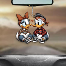 Load image into Gallery viewer, Personalized Chicano Duck Couple Car Ornament Custom Name Gift
