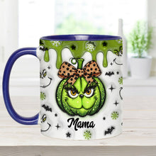 Load image into Gallery viewer, Personalized Grinchy Grandma Accent Mug Custom Name Gift
