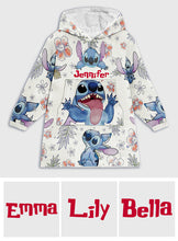 Load image into Gallery viewer, Personalized Stitch Blanket Hoodie Gift for Kids &amp; Teens
