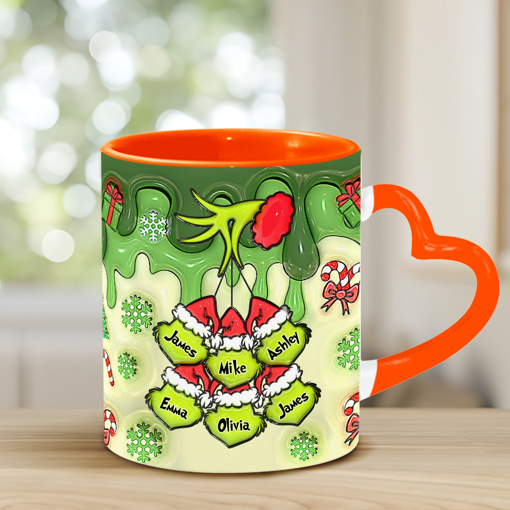 Personalized Heart Handle Mug Custom Name Gift for Mom