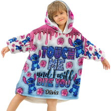 Load image into Gallery viewer, Personalized Ohana Blanket Hoodie Custom Name Soft Gift

