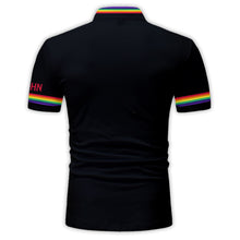Load image into Gallery viewer, Personalized LGBT Pride Polo Shirt Custom Name Gift
