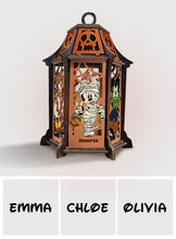 Load image into Gallery viewer, Personalized Halloween Wooden Lantern with Custom Name Decor
