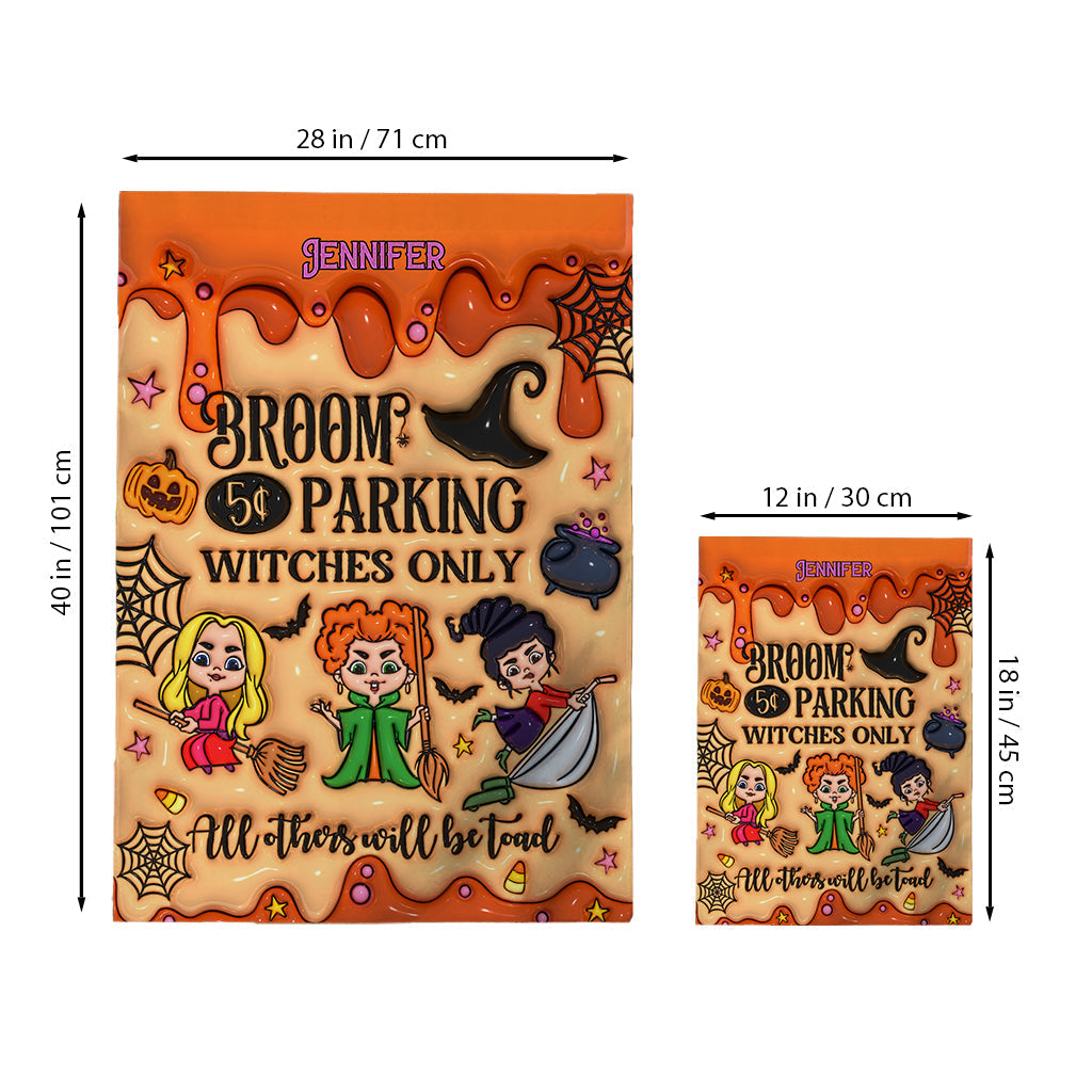 Personalized Witches Garden Flag Halloween Decoration Custom Name