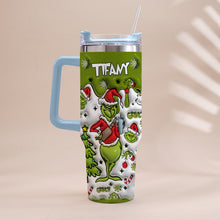 Load image into Gallery viewer, Personalized Grinch Christmas Tumbler with Handle Gift for Mom

