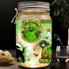 Load image into Gallery viewer, Personalized Oogie Boogie Mason Jar Light Decor Gift for Halloween
