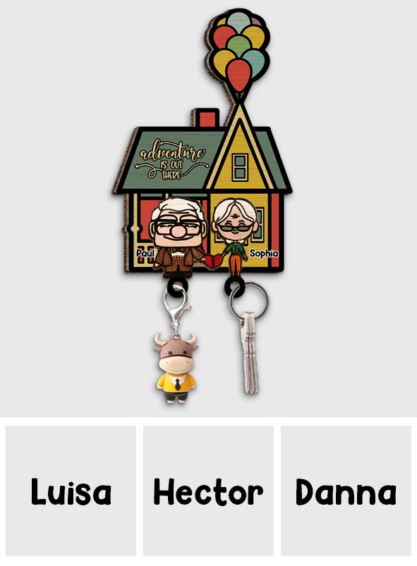 Personalized Adventure Key Holder Gift for Couples or Families