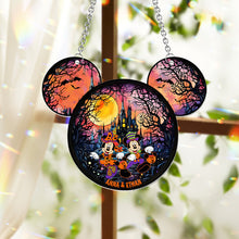 Load image into Gallery viewer, Personalized Halloween Mouse Couple Suncatcher Ornament Gift
