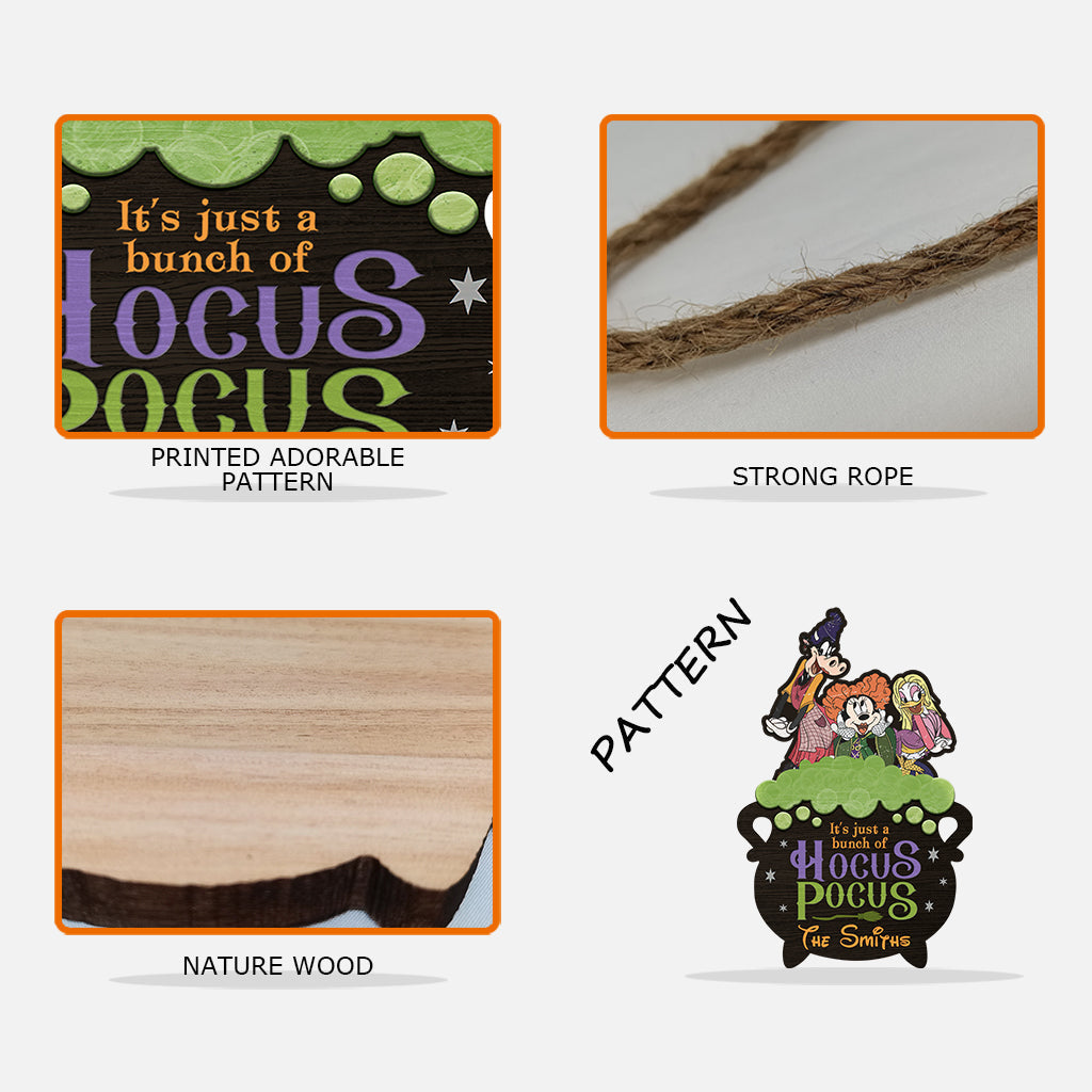 Personalized Hocus Pocus Wood Sign Custom Family Name Gift