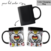Load image into Gallery viewer, Personalized LGBT Support Mug with Custom Pride Flag Hands
