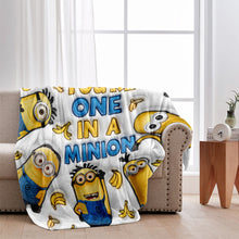 Load image into Gallery viewer, Personalized Minion Blanket Custom Name Gift for Kids
