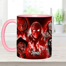 Load image into Gallery viewer, Personalized Horror Movie Accent Mug Custom Name Gift for Fans
