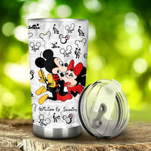 Load image into Gallery viewer, Personalized I Love You Mouse Couple Tumbler Custom Name Gift
