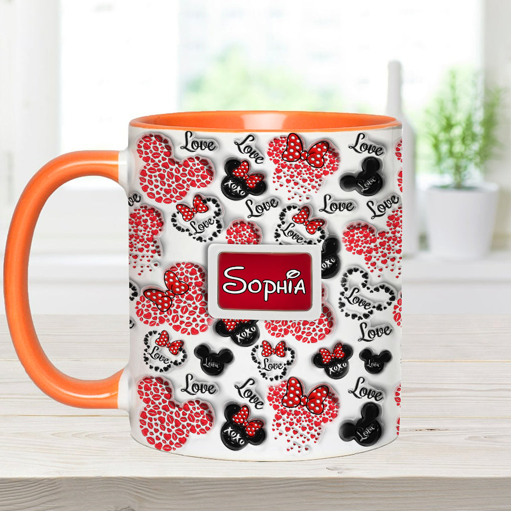 Personalized Mouse Accent Mug Custom Name Gift for Her