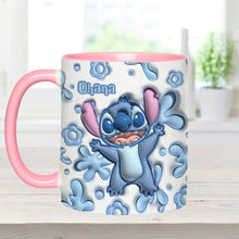 Load image into Gallery viewer, Personalized Ceramic Accent Mug Ohana Design Custom Name Gift
