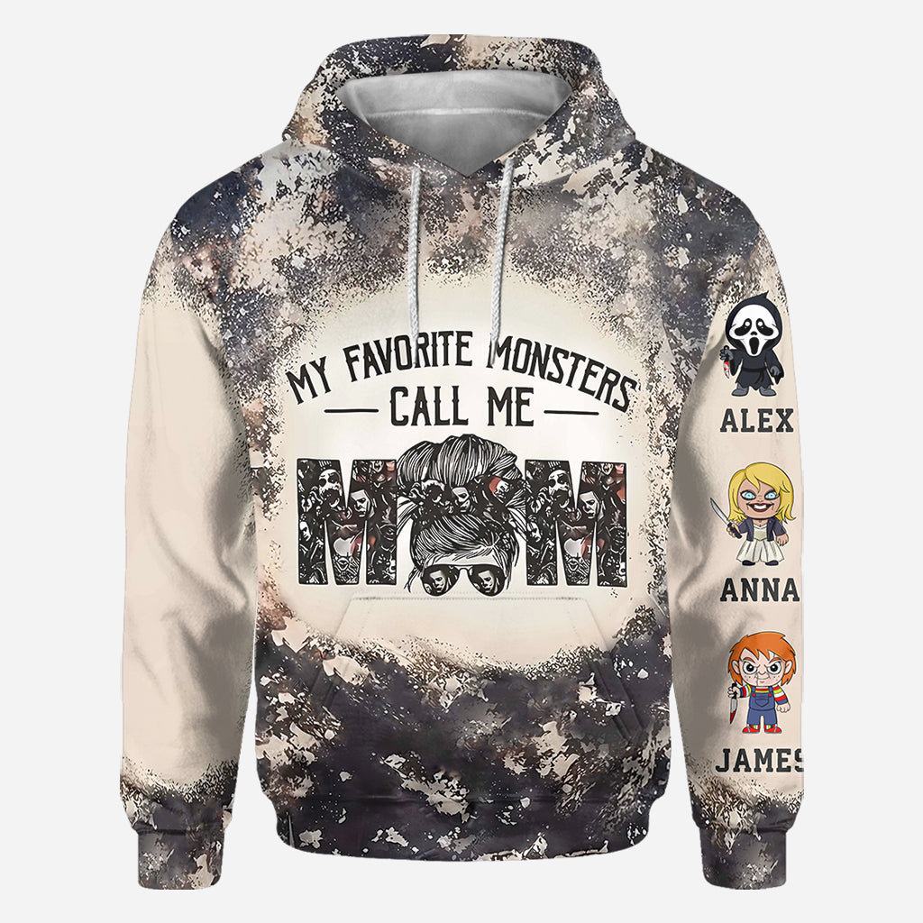Personalized All-Over Shirt My Favorite Monsters Call Me Mom Gift for Mother's Day